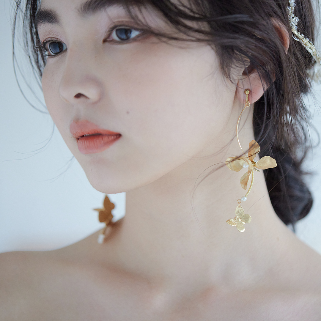 OLEO EARRING＆PIERCE(オレオイヤリング＆ピアス)(ゴールド)orgablanca