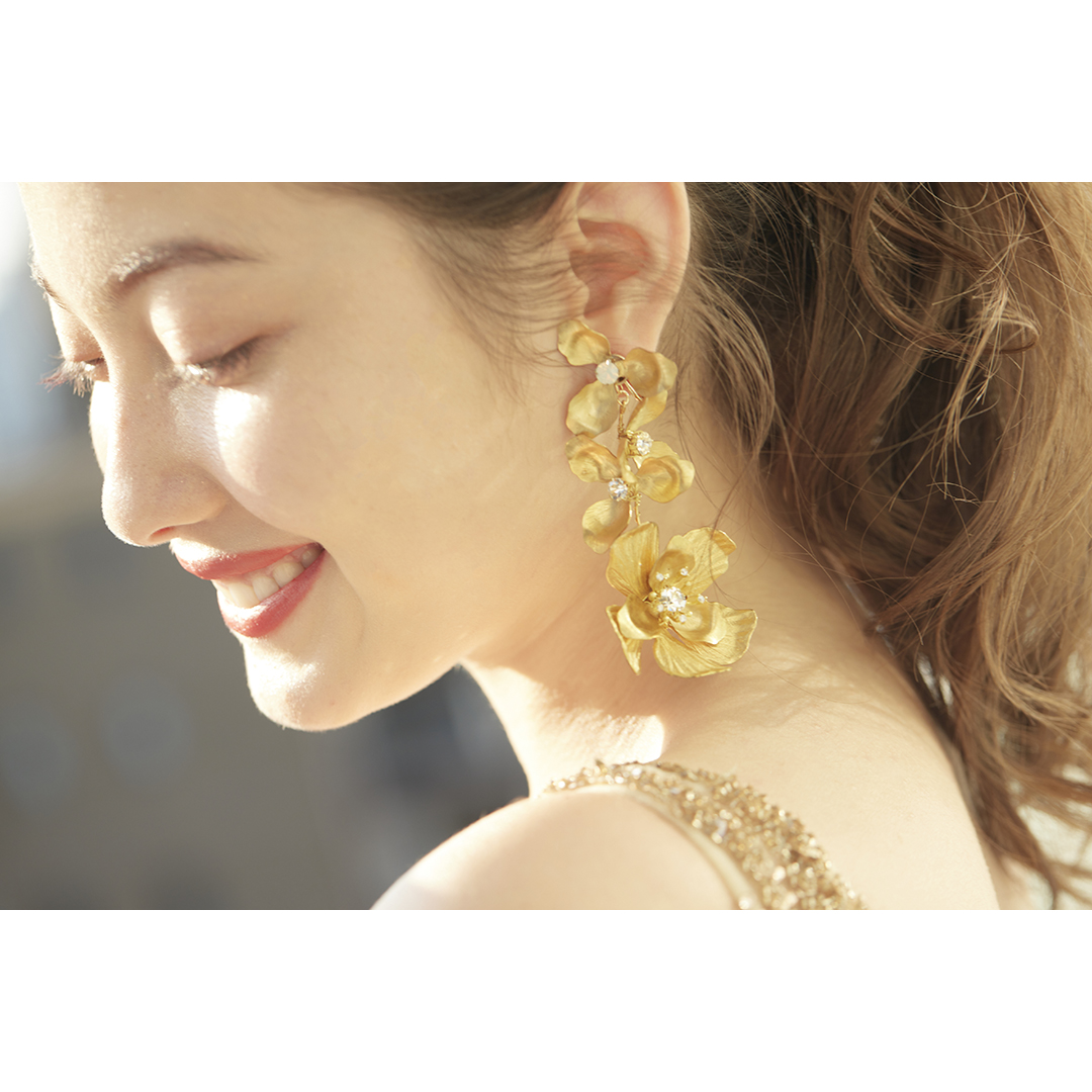 DAFNE EARRING＆PIERCE(ダフネイヤリング＆ピアス)(ゴールド