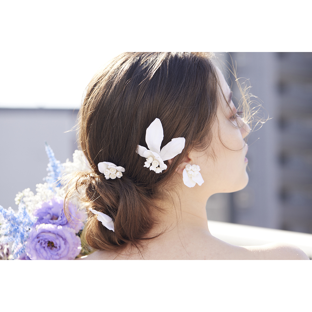 発売済オルガブランカ orgablanca KYLA leaf pin - ヘアアクセサリー